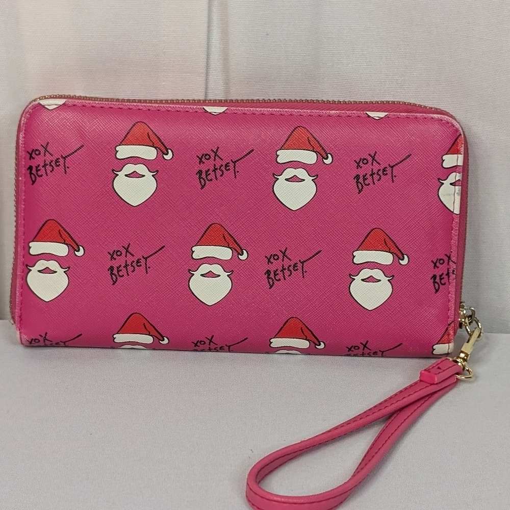 Betsey Johnson Santa Full Size Wallet Wristlet - Picture 10 of 13